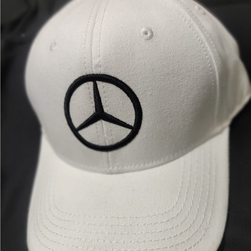 White and Black Baseball Cap with Logo